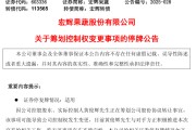 涉县明日停牌！又一A股，筹划控制权变更